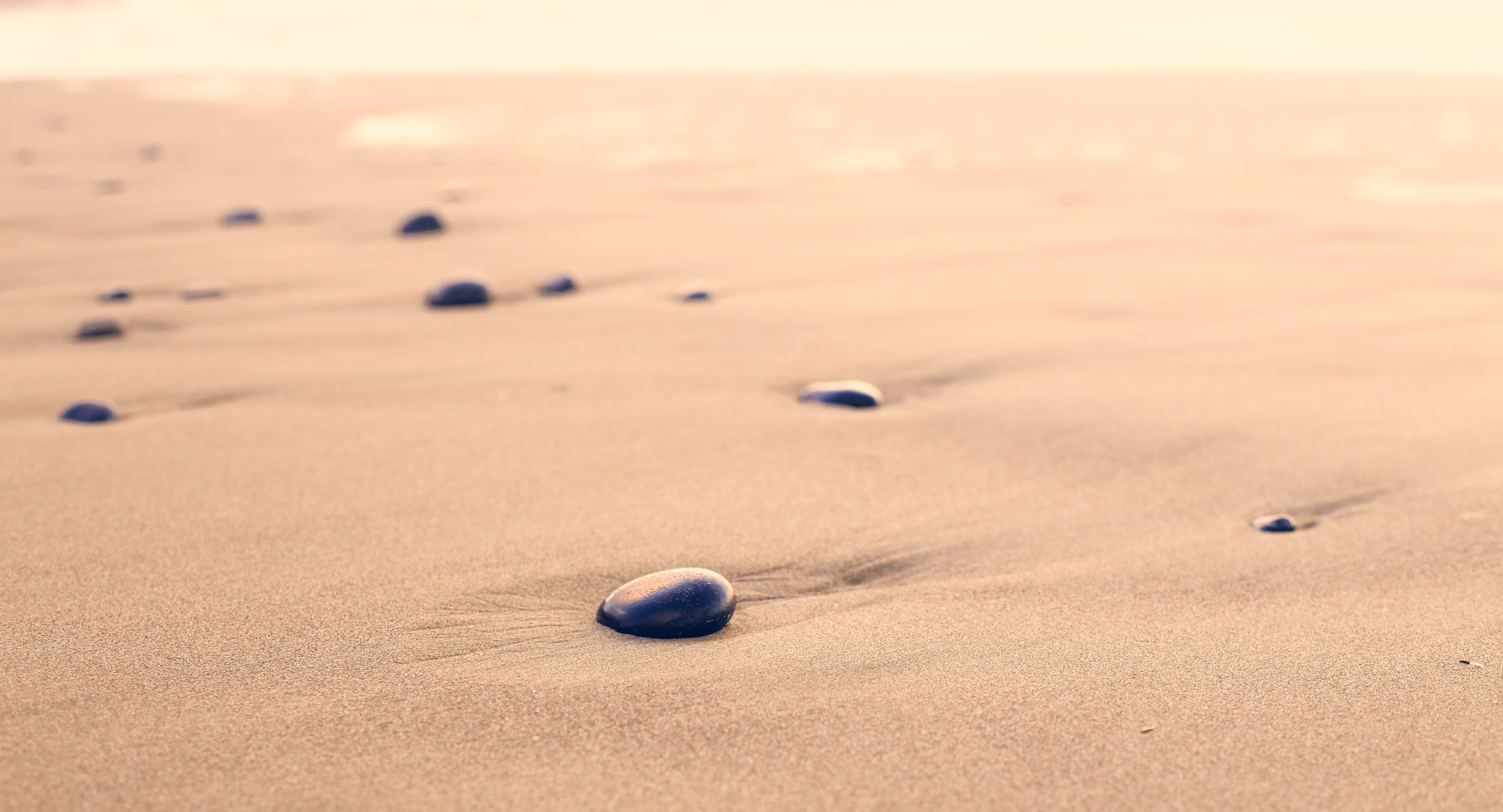 Pebbles in sand
